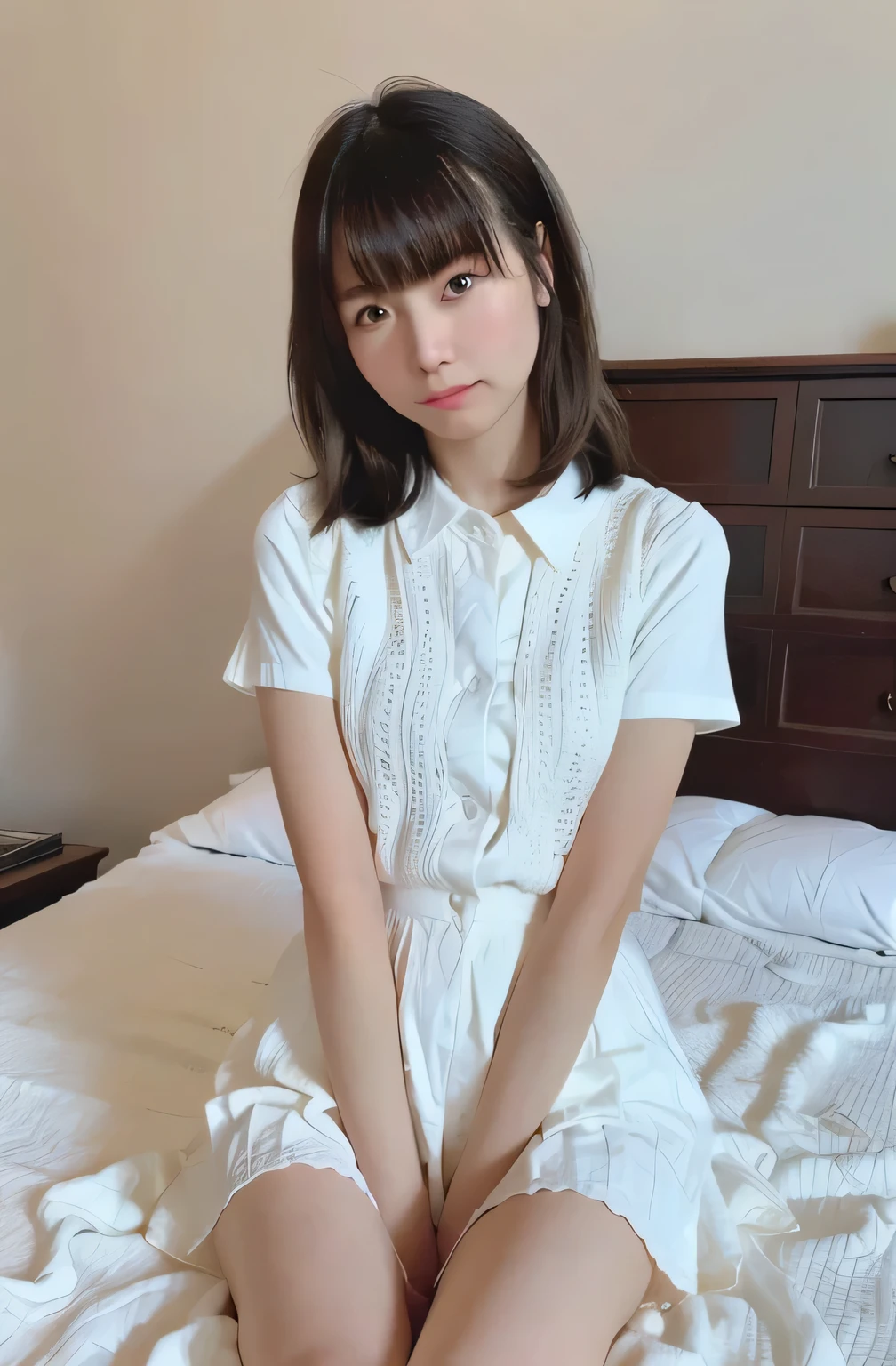 (In 8K,Highest quality,masterpiece),(Realistic,RAW Photos,Super Fine Clear),Realistic Light,Detailed skin,Beautiful Japanese Woman,((30-year-old woman,))、,(Long skirt)、Panty shot,Sexy black panties、kneeling to spread legs,Thin legs、fine grain,Detailed fingers、thin、Sexual,Ecstasy expression,In a stylish bedroom、A place without people,Ecstasy,Asian Eyes Era