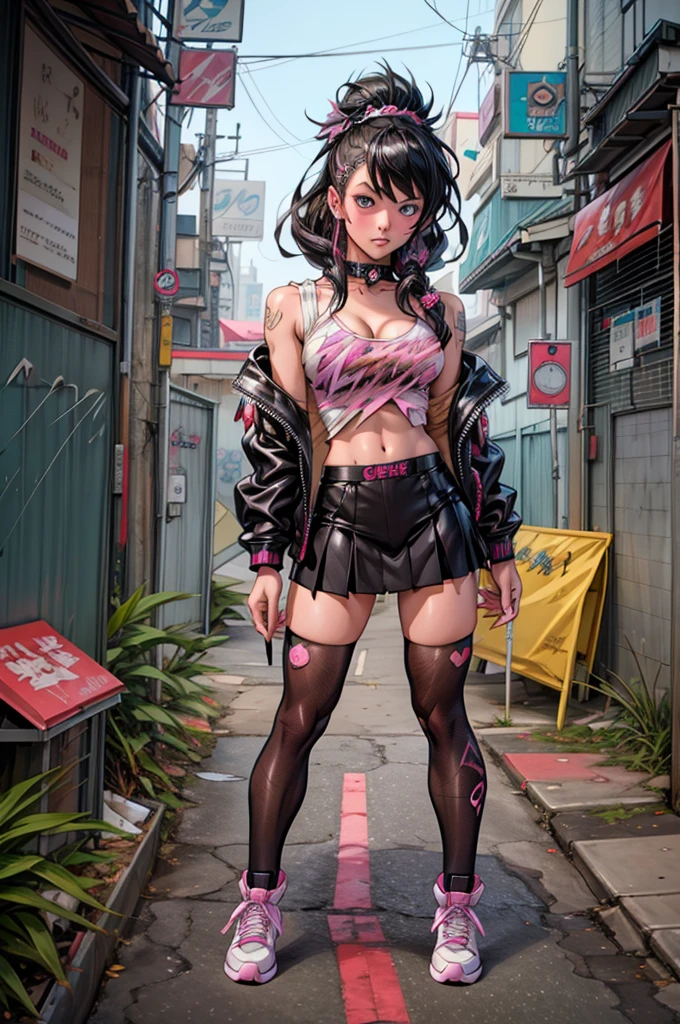 anime girl with a cupcake and ice cream cone in her hand, cyberpunk art inspired by Harumi Hironaka, pixiv contest winner, shin hanga, artgerm colorful!!!, krenz cushart and artgerm, range murata and artgerm, style ivan talavera and artgerm, digital art from danganronpa