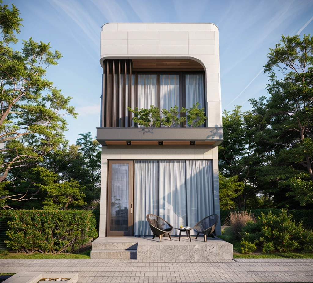 Villa modern,nuit, realistic, Outside, sunlight, house, photo brute, 8k uh, DSLR,  (highly detailed skin:1.3), soft lighting, ultra quality, grain de film, Fujifilm XT3, sharp image, best quality, Authentique, high quality,