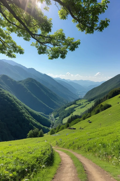 Mountain、green、No one here