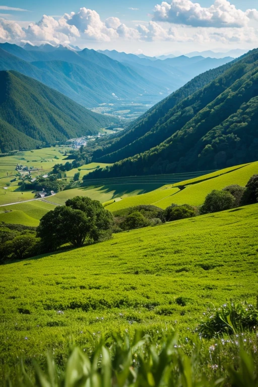 Mountain、green