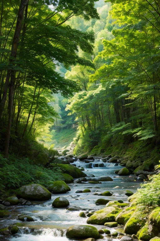 Mountain、green