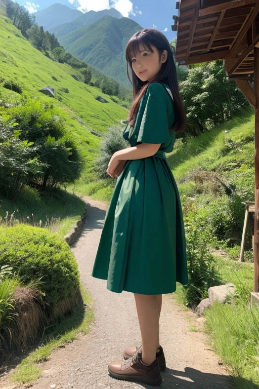 Mountain、green