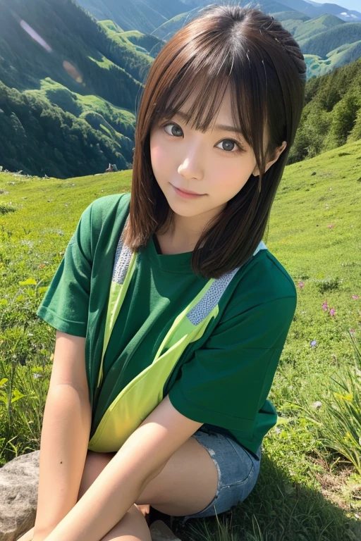 Mountain、green