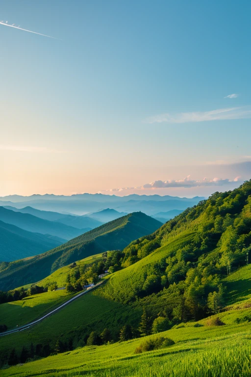 Mountain、green