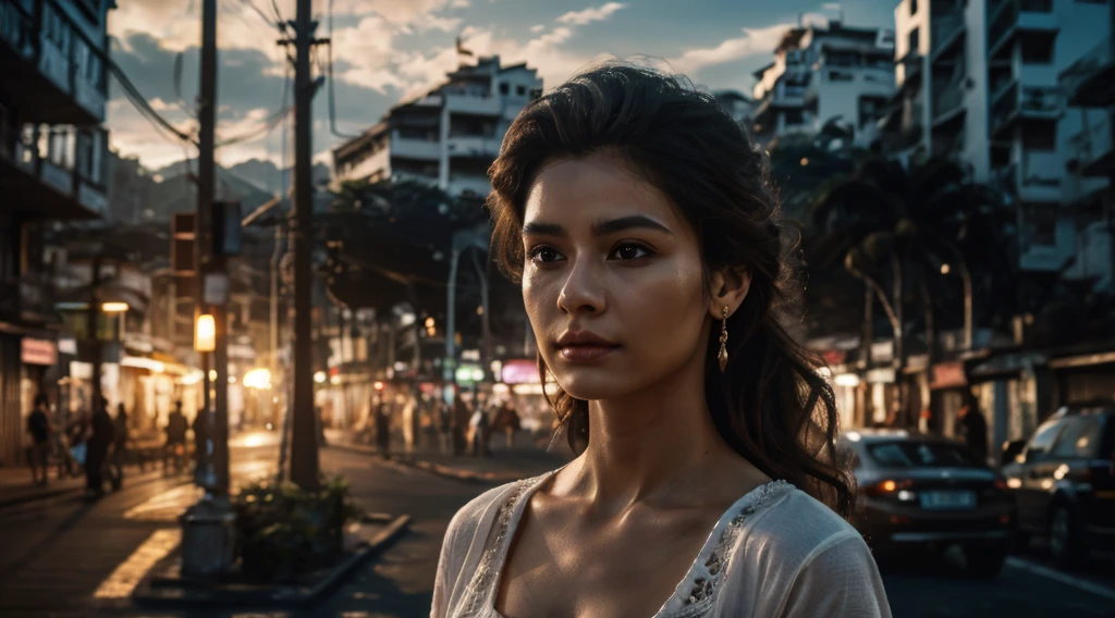 a person meditating in a favela of Rio de Janeiro, wearing loose clothing, intricate details, cinematic lighting, beautiful detailed eyes, beautiful detailed lips, extremely detailed face, long eyelashes, 1 person, meditation, peaceful, serene, calm, favela, Rio de Janeiro, Brazil, loose clothing, intricate details, cinematic lighting, (best quality,4k,8k,highres,masterpiece:1.2),ultra-detailed,(realistic,photorealistic,photo-realistic:1.37),HDR,UHD,studio lighting,ultra-fine painting,sharp focus,physically-based rendering,extreme detail description,professional,vivid colors,bokeh,portrait