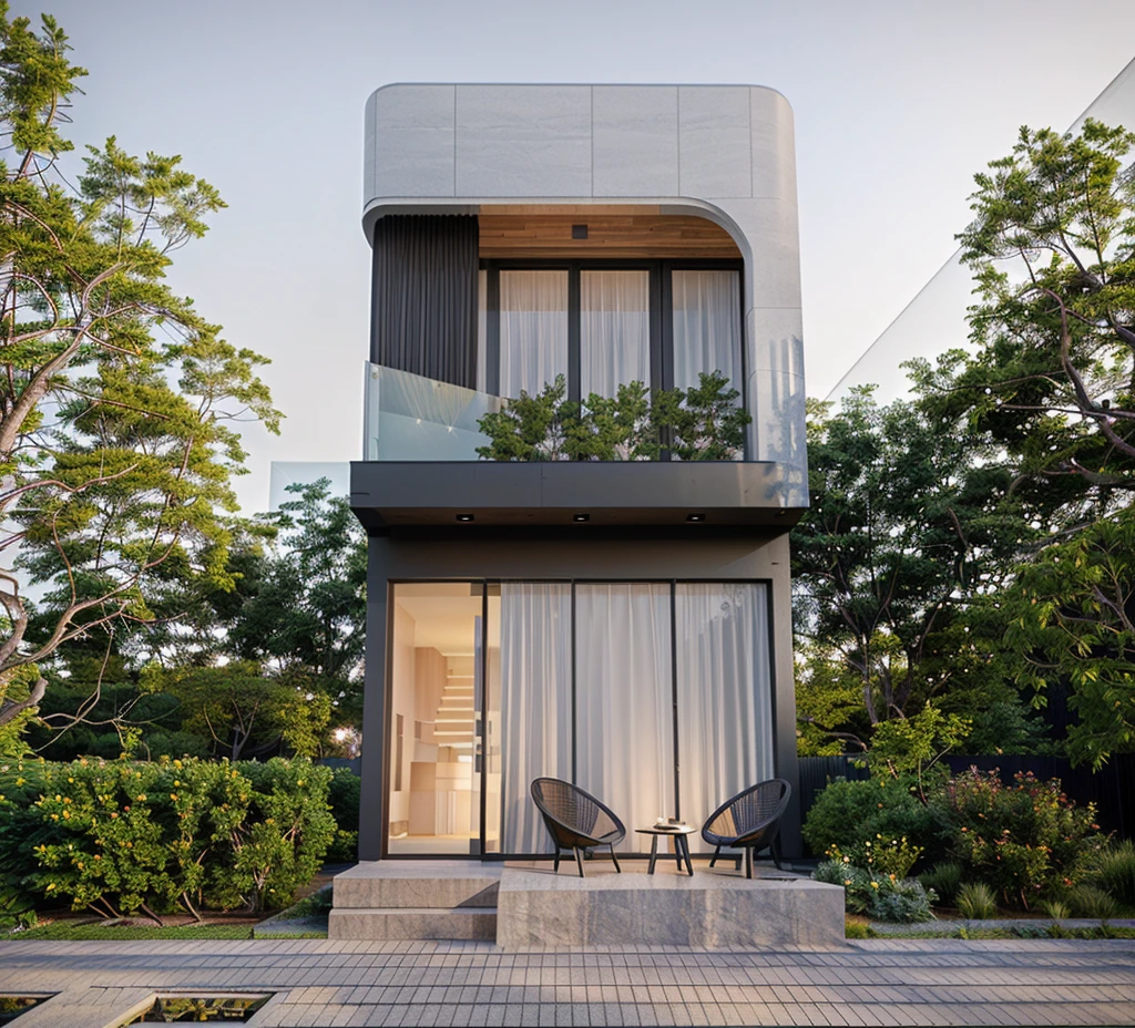 Villa modern,nuit, realistic, Outside, sunlight, house, photo brute, 8k uh, DSLR,  (highly detailed skin:1.3), soft lighting, ultra quality, grain de film, Fujifilm XT3, sharp image, best quality, Authentique, high quality,