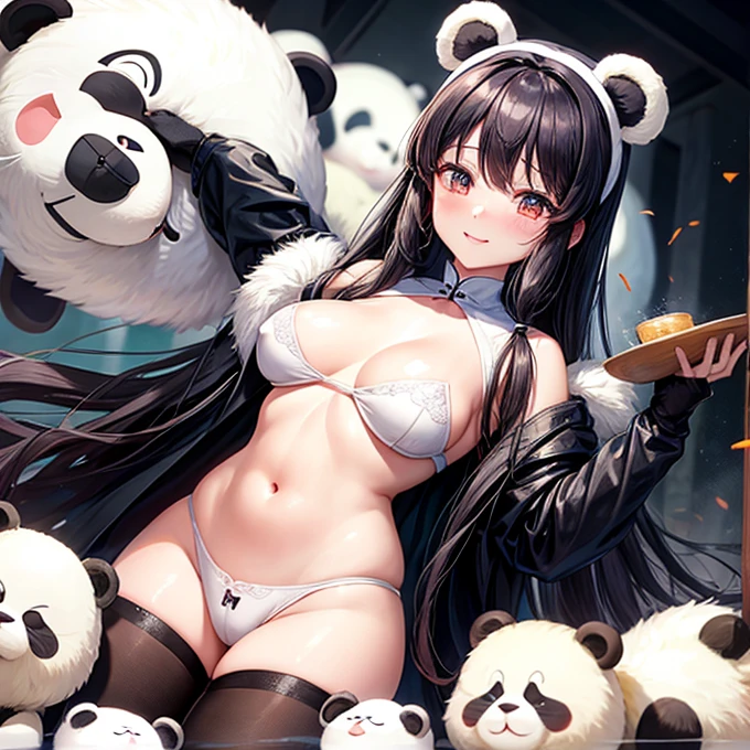Panda making douhua