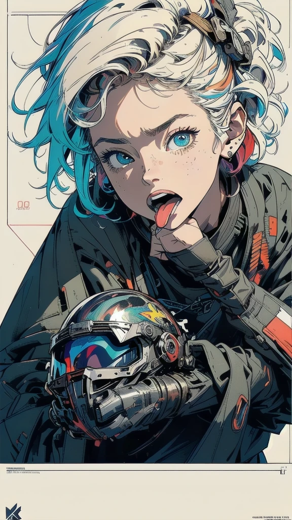 (((masterpiece, highest quality))),(((solo:1.2))),(((1girl:1.2))),32k wallpaper, very detailed, poster, vintage science fiction,(((((geometric cinematic movie poster))))), ((bauhaus)),(shape),(((abstract))),(mid century modern),(((((portfolio))))),(((((Close-up))))),(((((bust up))))),((((more various angle)))),((((highlight)))),((((heterochromia)))),(((complete. detailed face))),((((Extremely talented)))),(((((most complecated futristic machine))))),(Colorful color scheme),(((detailed unlimited complete equipment : helmet like a rail gun))),(((((Absolutely simple  background))))),(((Texture for people : grunge))),(((((Open your mouth wide)))))