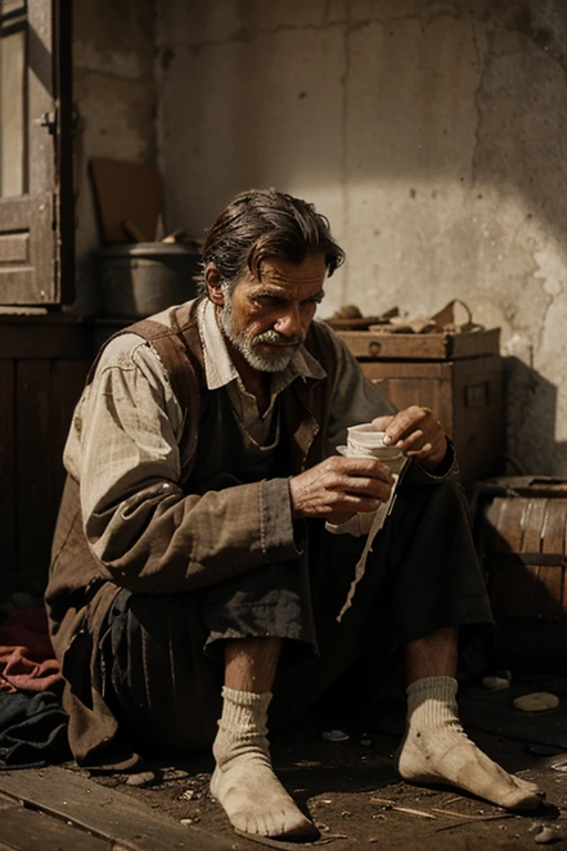 man ((very poor and very sick)) 19th century
