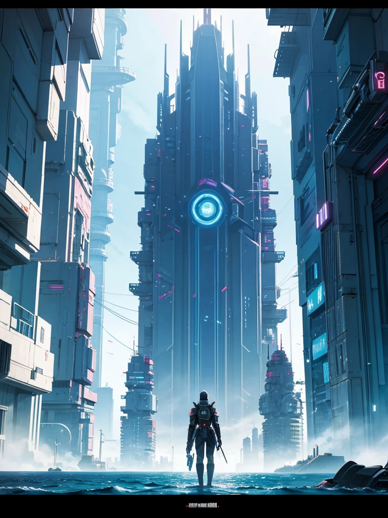 futuristic city, cyberpunk, violence, decadence, futuristic society, ocean