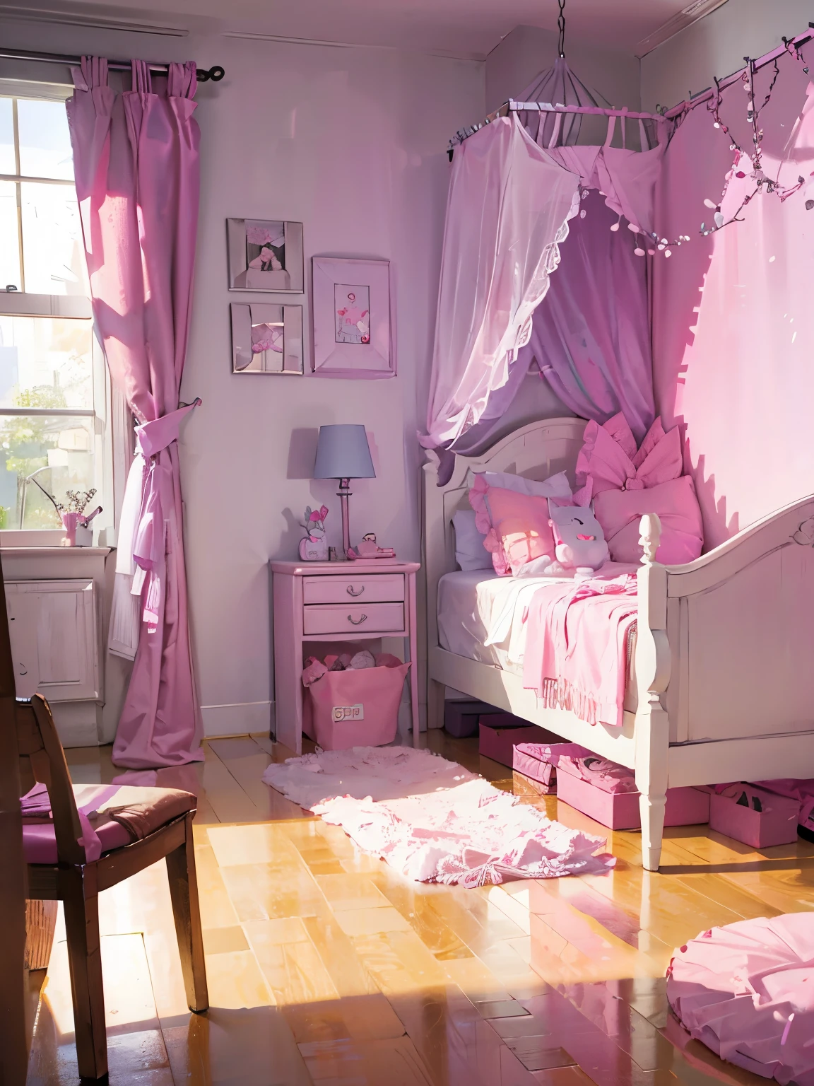 background,room,子供room,cute,pink,Front composition