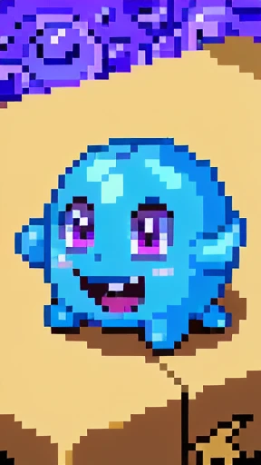 A cute slime from Dragon Quest, extremely detailed eyes and mouth, the weakest monster, 1girl, medium:2D illustration, vibrant colors, whimsical, soft lighting, (best quality,4k,8k,highres,masterpiece:1.2),ultra-detailed,(realistic,photorealistic,photo-realistic:1.37)