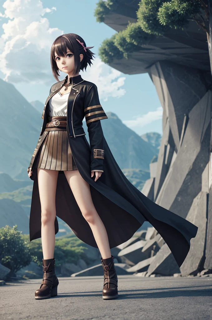 short anime girl full height picture creative design simple design mythic creature cute girl