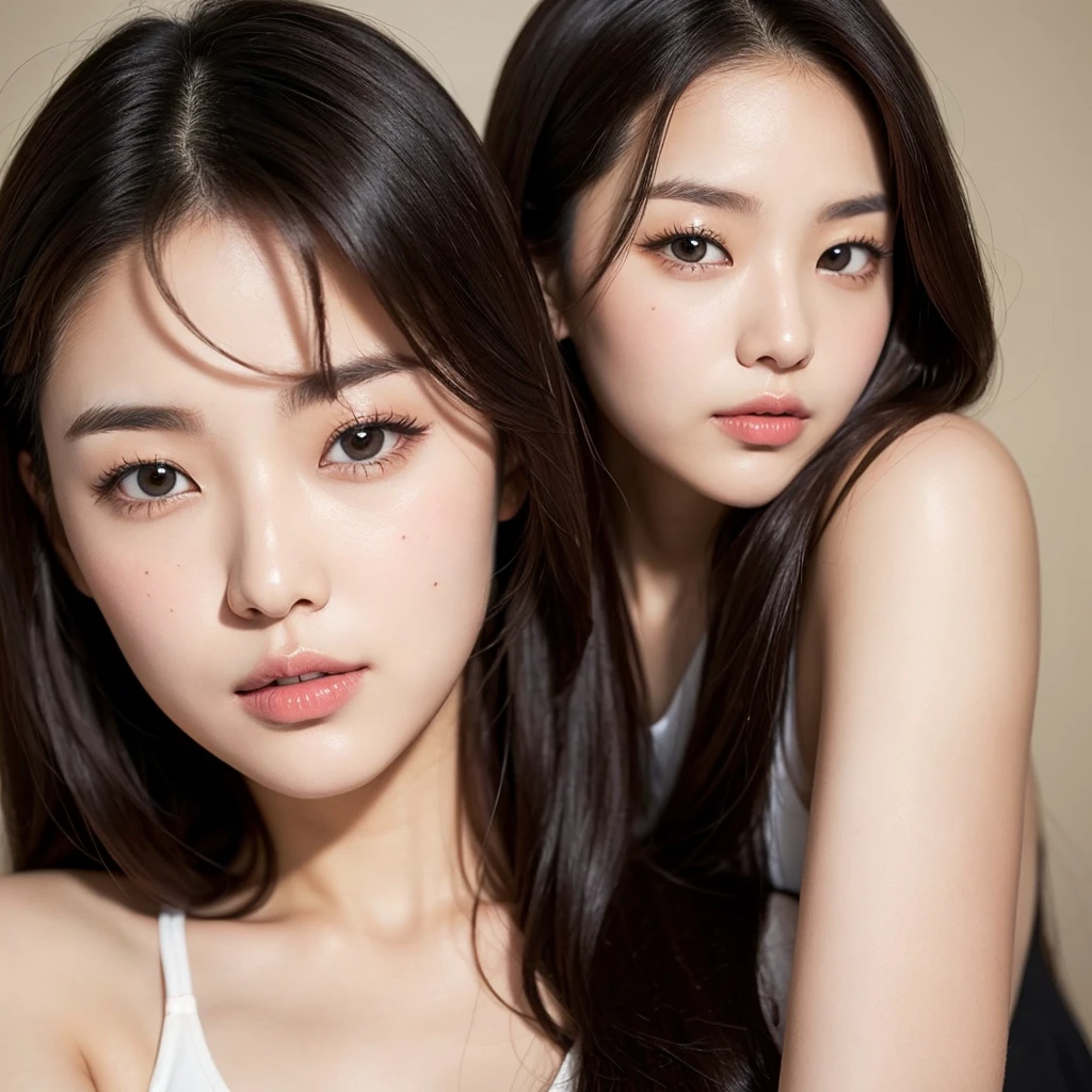 araffe asian woman with long black hair and a white top, Beautiful Korean Women, Young and adorable Korean face, Gorgeous Young Korean Woman, Cute Korean Actresses, One adorable Korean face, Korean Girls, Beautiful young Korean woman, Bae Suzy, A lovely and delicate face, Popular Korean makeup, Korean facial features, Shin Jinyoung, Round face, Larisa Manovar