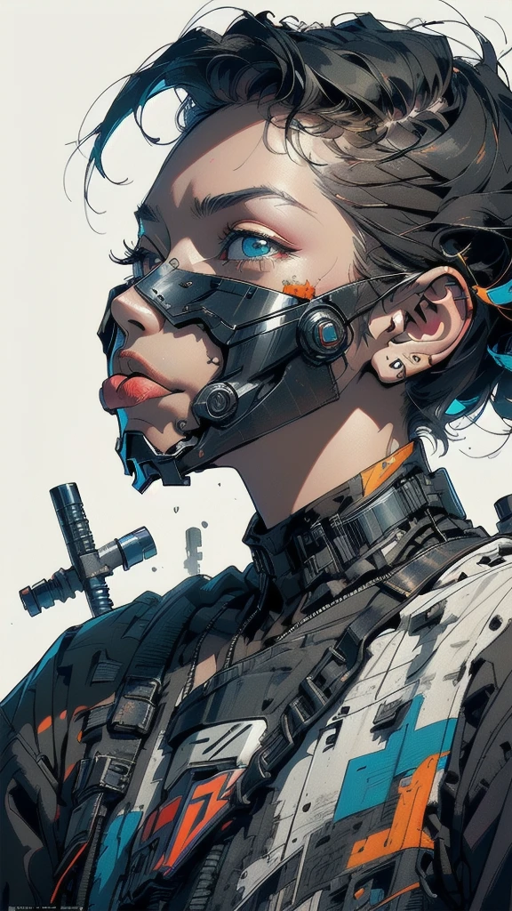 (((masterpiece, highest quality))),(((solo:1.2))),(((1girl:1.2))),32k wallpaper, very detailed, poster, vintage science fiction,(((((geometric cinematic movie poster))))), ((bauhaus)),(shape),(((abstract))),(mid century modern),(((((portfolio))))),(((((Close-up))))),(((((bust up))))),((((more various angle)))),((((highlight)))),((((heterochromia)))),(((complete. detailed face))),((((Extremely talented)))),(((((most complecated futristic machine))))),(Colorful color scheme),(((detailed unlimited complete equipment : helmet like a rail gun))),(((((Absolutely simple background))))),(((Texture for people : grunge))),(((((apocalypse))))),(((((Stick your tongue out as much as possible)))))