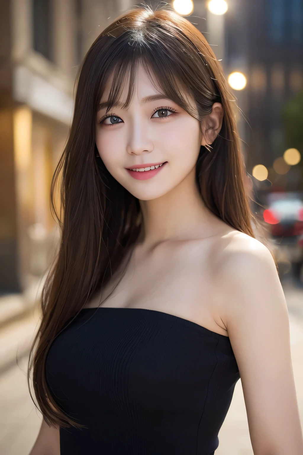 happy、smile、Beauty、(8k、RAW photo、highest quality、masterpiece:1.2)、(realistic、Photoreal:1.37)、Super detailed、超A high resolution、1 girl、see the beholder、beautiful and detailed face、laughter、narrow、(slim waist) :1.3)、Fine and beautiful skin、skin texture、floating hair、professional lighting、as a whole human body、long hair、bionde、in the street、Sparkler、bob hair、cute double eyelids
