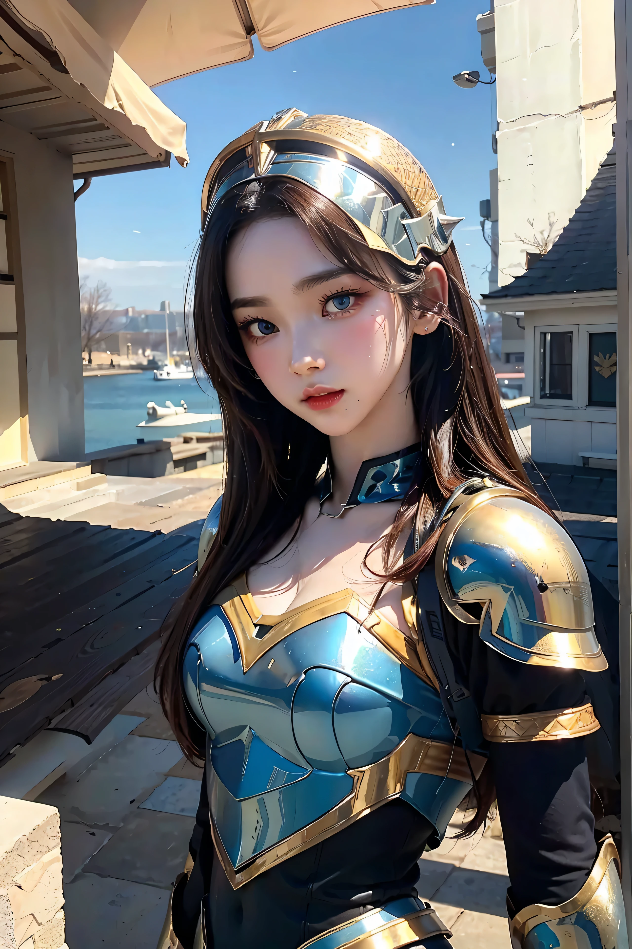 (l1vvydunne:.95), High angle photo of stunning young valkyrie woman in Stefan Kostic style, realistic skin texture,(Winged helmet:1.1), (valkyrie armor:1.2), 1 / 2 Body Crop, 8 5mm art lens, F 1. 2, sharp focus, 8k high definition, incredibly detailed, convoluted, elegant, Stanley Lau(Stanley Lau)Wow Art Jereum(artgerm)the art of