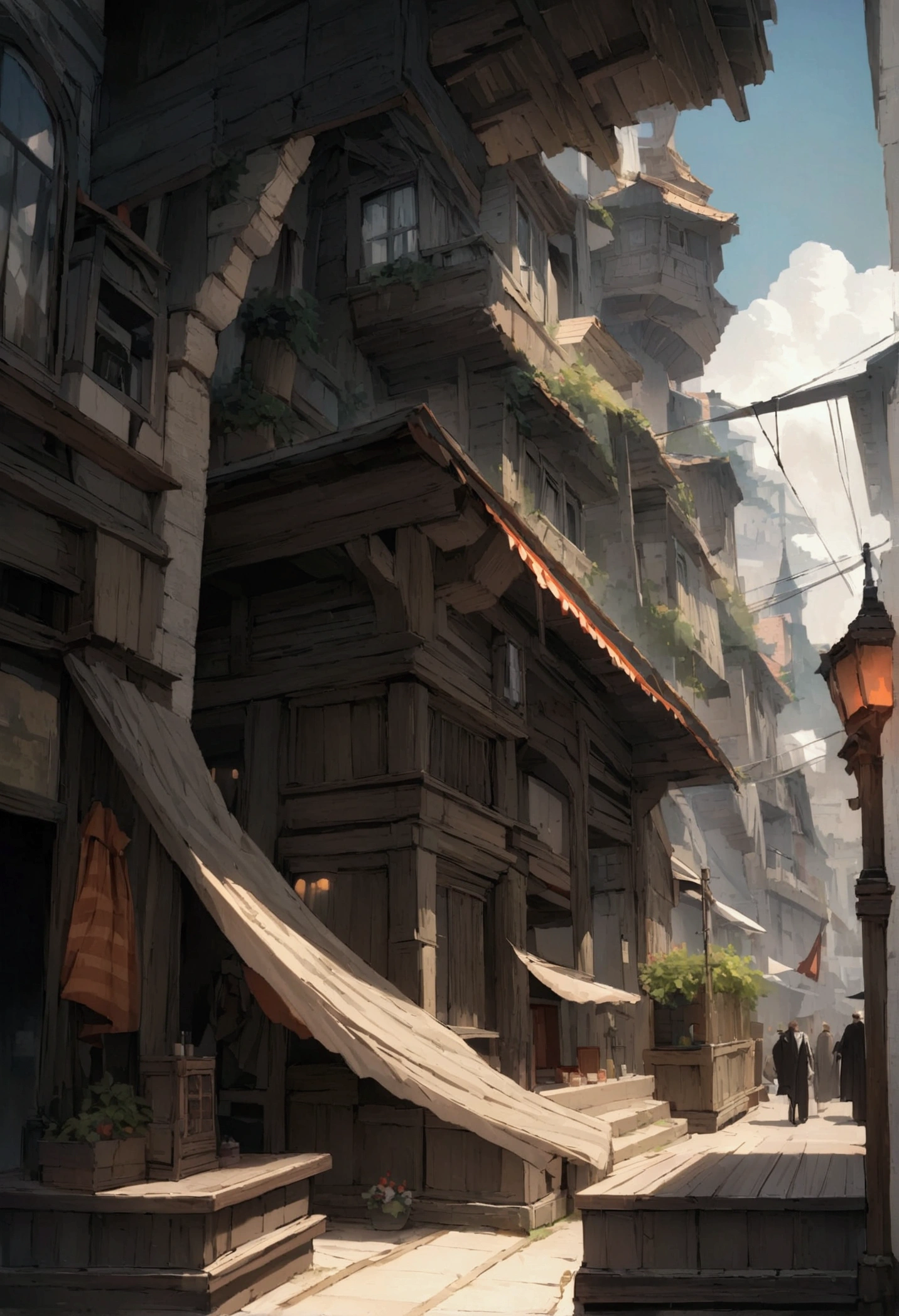 With a long whistle,The man finally arrived at his destination, Qingdao City,Surrealism,Hyperrealism,The real situation,8K,HD,high quality,masterpiece,Ultrafine,(((OC Renderer)))