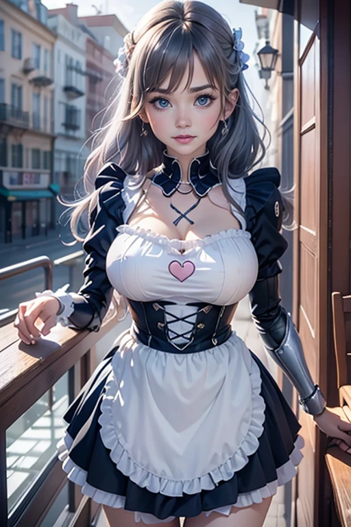 ((Highest quality、High resolution))、(Delicate illustrations)、(pastel colour:1.2)、(watercolor:0.6)、((cute:1.3))、4K、((Robot Woman))、apron、AI big breasts、((happiness))、(((love confession)))、various poses、Asymmetric Wave、Gray Hair、Photo album、Cowboy Shot、(Speaking Heart)、