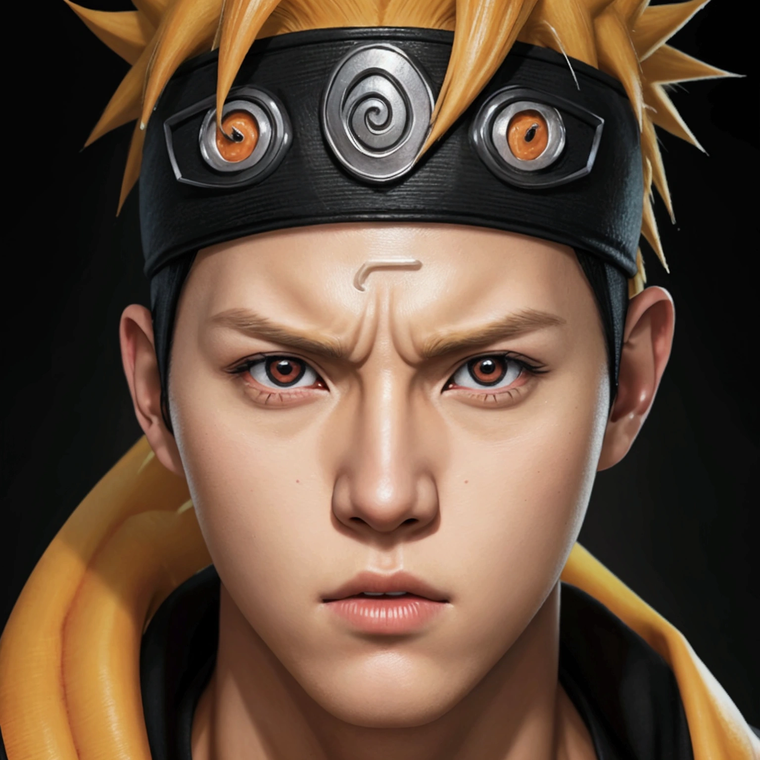 naruto, naruto uzumaki, Create a masculine Naruto Uzumaki avatar, look carefully. Inspired by Naruto Uzumaki from Naruto, photo shoot (Photorealism) (Realistic) (Ultra HD |) (8K Wallpaper) (The finer details) (Extreme facial detail)　live-action　Realistic
