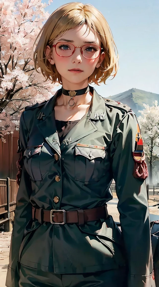 (masterpiece:1.2, highest quality), (realistic, photorealistic:1.4), beautiful illustrations,
looking at the viewer, whole body, Front view:0.6,
1 female, 25 years old, Japanese, ((blonde:1.5, handsome short hair:1.4)), No bangs, hair between eyes, ((height: 176 cm, big breasts:1.6, thin waist))
beautiful hair, beautiful face, beautiful and detailed eyes, (black eye:1.3), beautiful clavicle, beautiful body, beautiful breasts, beautiful thighs, beautiful feet, beautiful fingers, perfect anatomy:1.3, Cherry blossom trees:1.3, Cherry tree in full bloom
(MA-1 jacket:1.8, cargo pants:1.4, belt, choker:1.6)), white panties:1.6,
(Look at the viewer while blushing:1.3), ((nfsw:1.4)) (masterpiece), best quality, night bedroom, pale pink bra, bashful, blush, indoors, dress shirt, bra open shirt, from below, pov, low angle, mari ohara bigass bighip、FUCK FUCKOFF SEXY(((masterpiece))), (((best quality))), ((ultra-detailed)), (illustration), (detailed light), ((an extremely delicate and beautiful)), (beautiful detailed eyes), (sunlight), blush, shy, gigantic breasts, uzaki, outdoors, dynamic pose, naked overalls bare shoulders bigass bighip、FUCK FUCKOFF SEXYroupa modesta, tiro remoto, Detalhe bonito rosto delicado, Olhos delicados bonitos detalhados, perfect facial proportions, High definition skin, pele fina, best four inch aspect ratio. Com um polegar, uma obra-prima, altamente detalhado, Realistic, (German World War II general uniform reference : 1.8), the highest facial resolution, , mulher modestamente vestida, vestido inteiramente, ( pequeno, cabelos pretos, black franja reta, super thin braids, franja reta, Red glasses, olho verde escuro, science fiction, Fighter aircraft, standing On the landing of a Fighter aircraft, the agency, uma personalidade profundamente inteligente, A calm expression, um rosto respeitoso, uma guerra, a Fighter aircraft