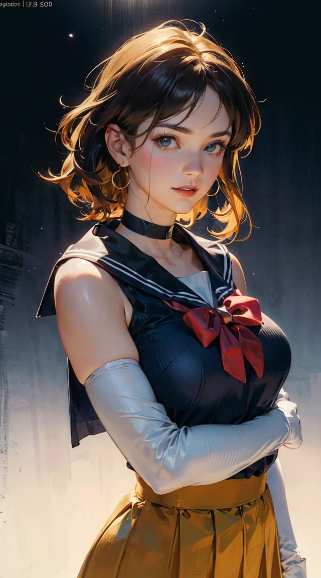 (1girl:1.4), (sfw), (clothed), (masterpiece), illustration,(realistic:1.5), (specular lighting:1.4), (hyperrealistic:1.2), (photorealistic face:1.2), (perfect face), (best quality), (8k), (4k), photorealistic, sharp focus, octane render, best quality, extremely detailed, intricate, hyper detailed, fantasy, soft lighting,(medium breasts:1.4), (skindentation:1.3), Matilda Ajan from Gundam, Matilda Agen, Matilda Ajan, looking straight at viewer, one hand down, Sailor Mercury, Sailor Mars, Sailor Jupiter, and Sailor Venus, each of whom possesses unique powers and abilities. Together, they fight evil forces, protect the world from various threats, and search for the Moon Princess. cybermisty, blonde hair, make up, green eyes, choker, jewellery, wearing a purple sweater, ripped jeans, pants, looking at viewer, serious, smiling,
standing, arms crossed, inside a pawn shop, counter, soft lighting, extreme detail, masterpiece, girl, sweat, medium breast, shy, detailed hand, looking at viewer, lips apart, dynamic shadows (highest quality, 8k, 32k, masterpiece, 超High resolution:1.2), (RAW Photos), (Realistic), (photoRealistic:1.2), (High resolution), Large file size, Very detailed, a7SIII., serafuku, masterpiece、3D、Realistic、Ultramicrograph、Detailed and best quality、Very detailed CG Unity 8k wallpaper、full:1.3、stand、From below、Intricate details、(1 female,housewife)、24-years-old、Dynamic English、((HD Real, Same 1 level)), とてもRealistic, masterpiece, highest quality, High resolution, Same 1, space, Stunning beauty, Upper body photo shoot, 1 girl, chest, gloves, lips, alone, Sailor Venus, Bright Blue Eyes, uniform, Show more1, tiara, Sailor Senshi uniform, (RAW Photos, highest quality), masterpiece, 浮かぶblondeの長い髪, Red ribbon on the back of the head, orangeセーラーカラー, bow, choker, 白いgloves, orange choker, elbow gloves, jewelry, Earrings, orange skirt, only, whole body, blonde, (Perfect hands): 3.8, Octane Rendering, Goddess of Love, (close: 1.2) beautiful, fine grain, close, Small e