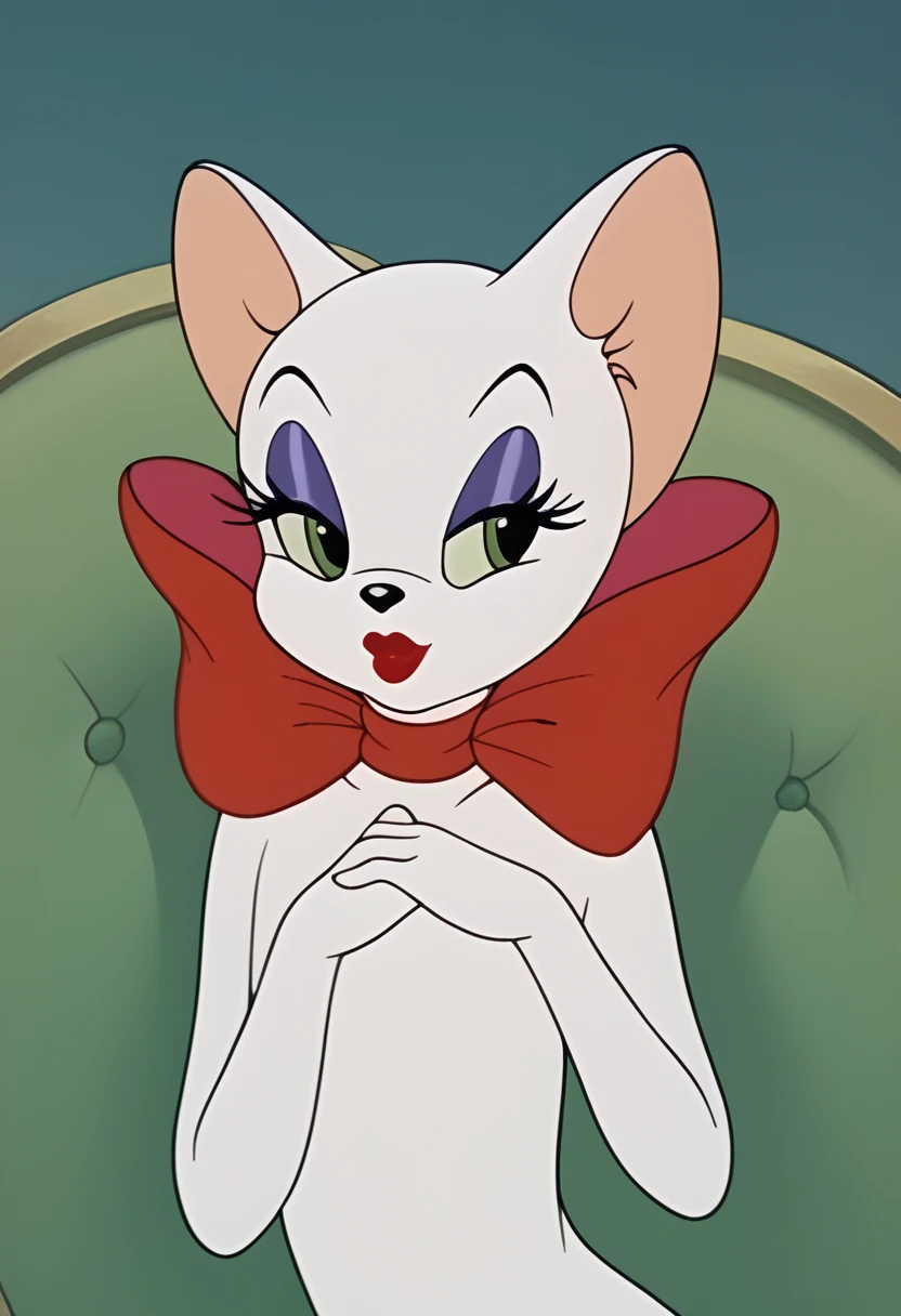 score_9, score_8_up, score_7_up,score_6_up, source_anime,
BREAK
toodles galore, furry, cat, white fut,neck_bow, red lips, makeup, green eyes,