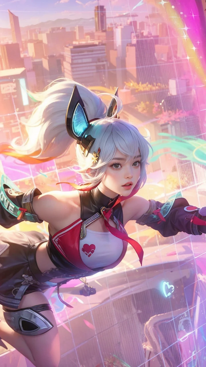 daughter, a certain number, highest quality, big breasts beautiful, cute, luster,About warshipaster piece, cat's eyes,White Navy Uniform,naval equipment, Big wavy blonde hair,With military cap,Eyes are sharp and affectionate,gentle smile,fighting stance,white color,sea background,(((Armed with a submachine gun:1.3))),pure desire