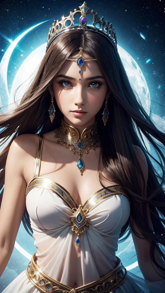graphic Talk to woman Front of face
spiritual tiara Fantasy mystery
Upper Body