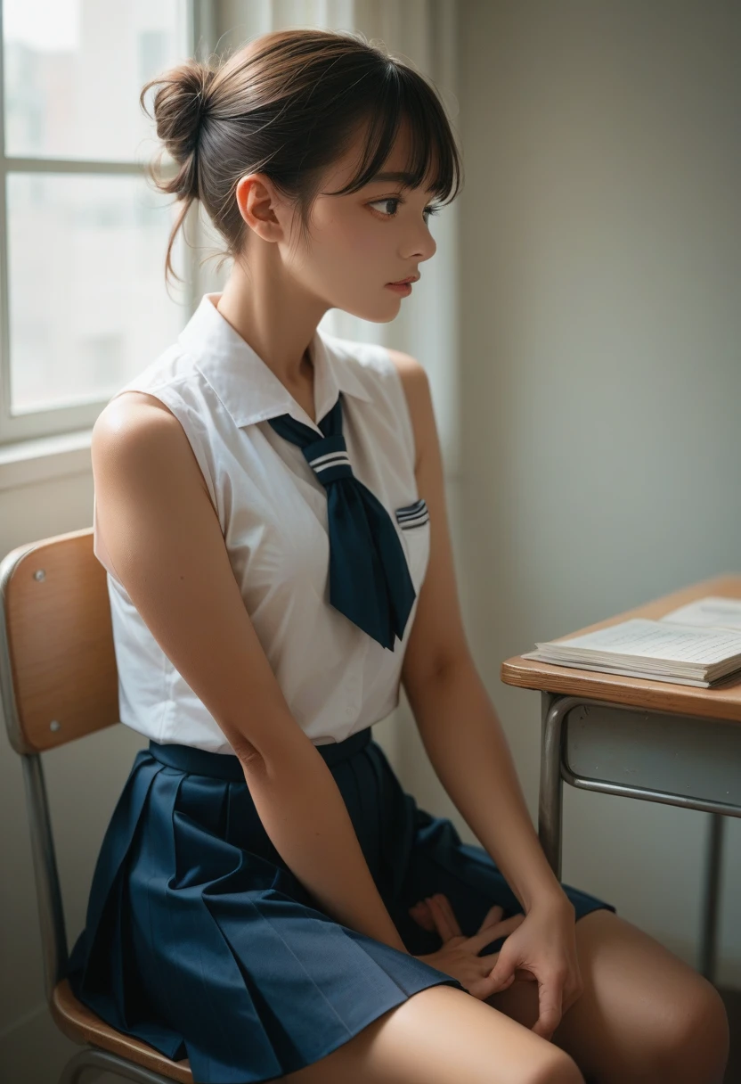 Sri Lankan school girl uniform sleeveless