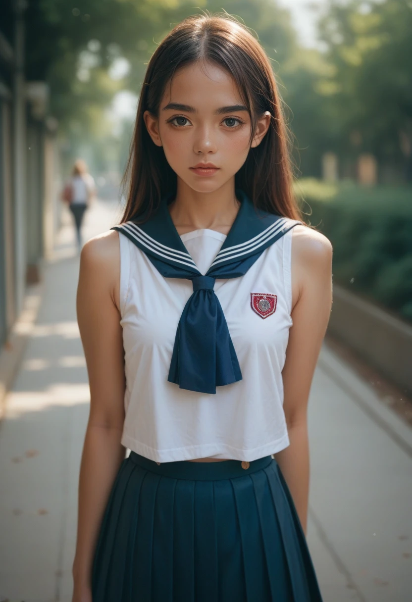 Sri Lankan school girl uniform sleeveless