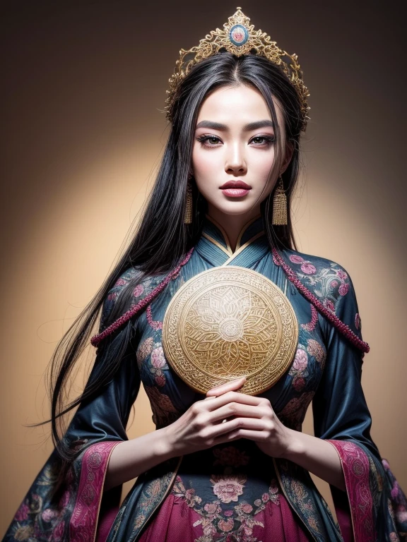 To be or not to be, this is a question, official art, unity 8k wallpaper, Ultra detailed, beautiful and aesthetically pleasing, masterpiece, Best quality, photorealistic, (zenconfuse, mandala, confuse, enconfuse), sophisticated clothes, extremely detailed, Dynamic angle, the most beautiful form of chaos, elegant, brutalist developed, bright colors, the romanticism of Zhongfenghua