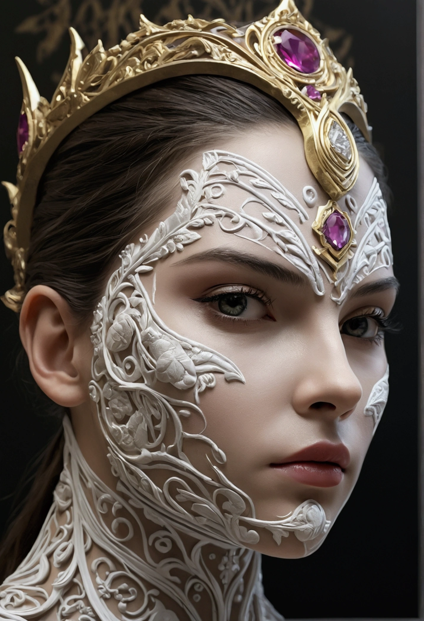 (head of'artwork, superior quality, best quality, art officiel, beautiful and aesthetic:1.2), 1 fille,big be enormous