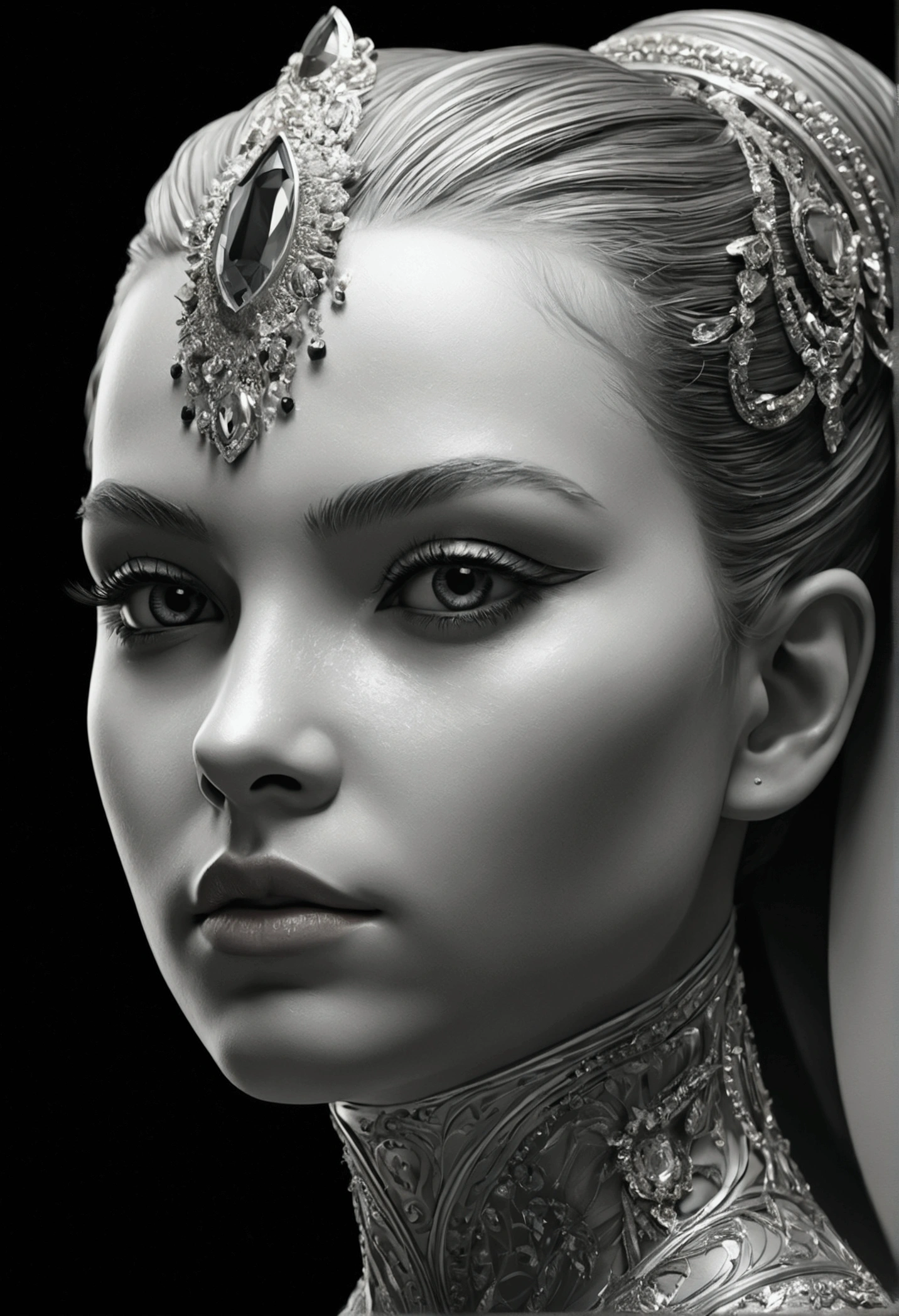 (head of&#39;artwork, superior quality, best quality, art officiel, beautiful and aesthetic:1.2), 1 fille,big be enormous 