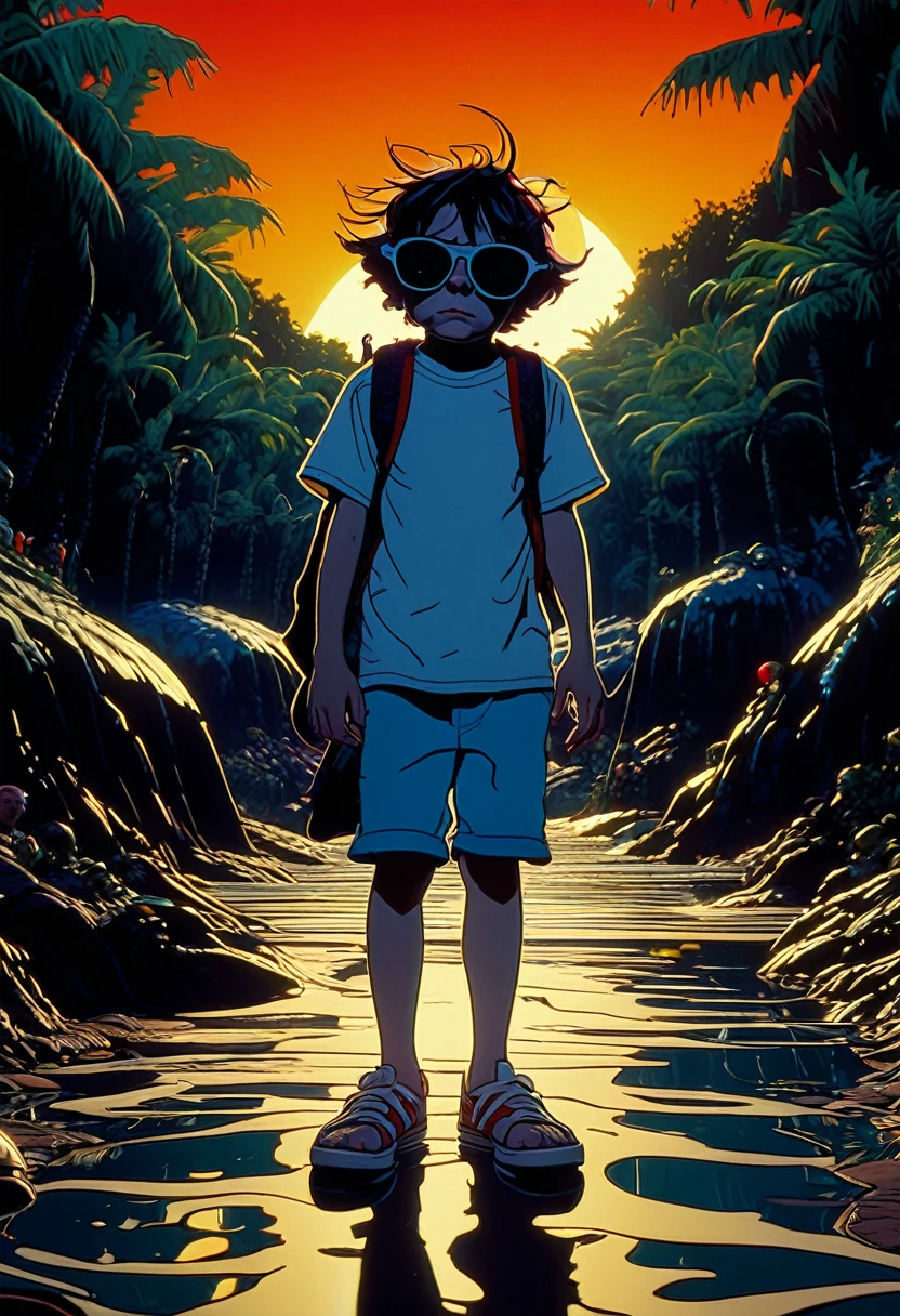 vacation, 8k, hyper detailed, Dark Fantasy, jamie hewlett