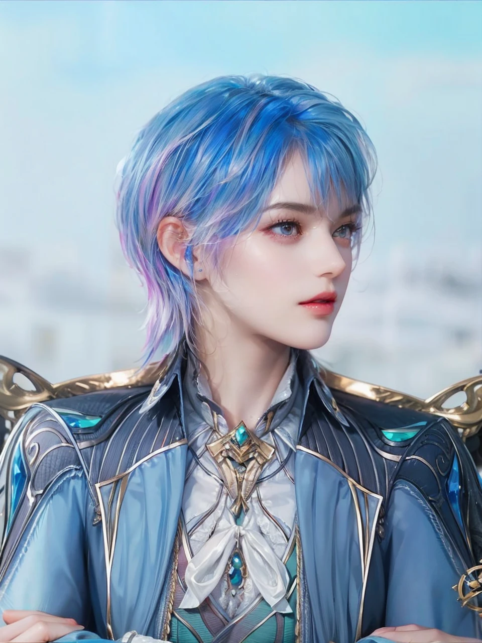 143
(20 year old woman), (surreal), (High level image quality), ((beautiful hairstyle 46)), ((short hair:1.46)), (breasted:1.1), (lipsticks)