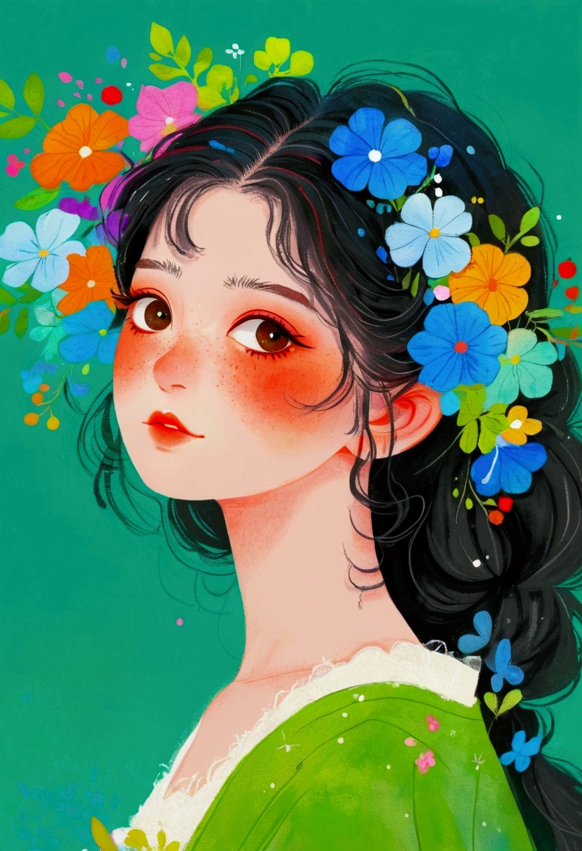 Anime girl with flowers and leaves in her hair, The art of math inspired by Yanjun Cheng, Popular on artstation, The art of math, artwork in the style of Gu Weiss, A beautiful artistic illustration, Beautiful art UHD 4K, Beautiful digital illustrations, Gu Weiss, Beautiful digital illustrations, beautiful The art of mathwork, Popular trends on artstration, Detailed 4k