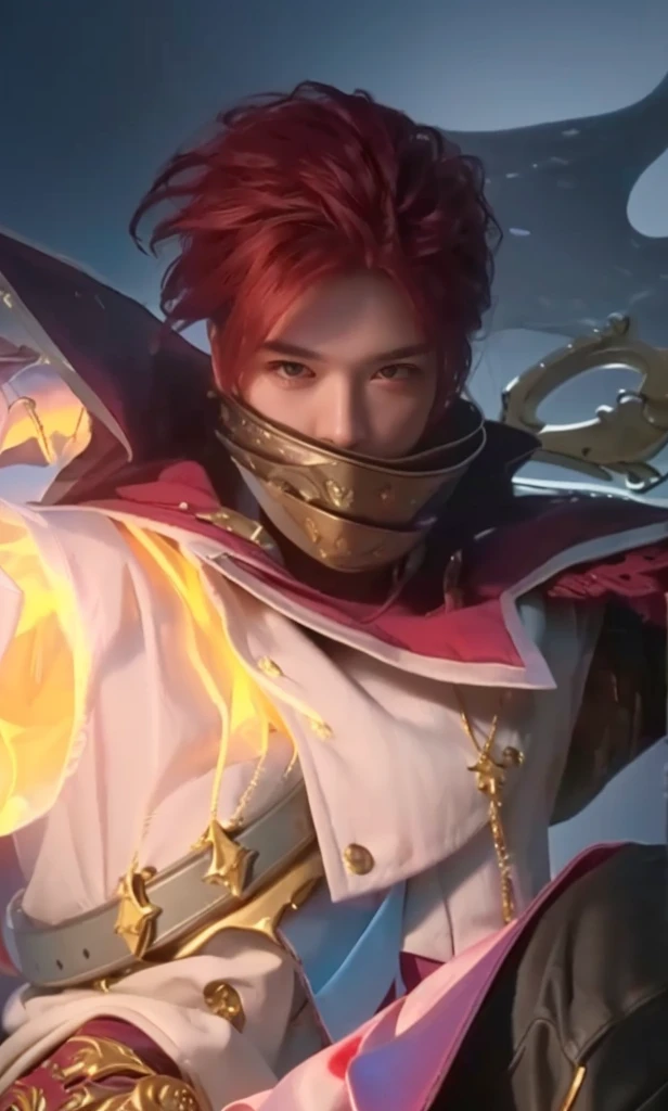 a close up portrait of a young boy with beautiful detailed red hair, beautiful detailed eyes, beautiful detailed nose, extremely detailed face, longeyelashes, (best quality,4k,8k,highres,masterpiece:1.2),ultra-detailed,(realistic,photorealistic,photo-realistic:1.37),HDR,UHD,studio lighting,ultra-fine painting,sharp focus,physically-based rendering,extreme detail description,professional,vivid colors,portrait,cinematic lighting,dramatic lighting,moody lighting