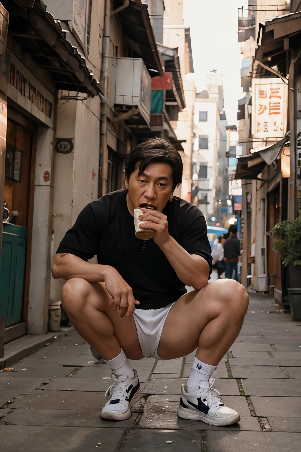 jackie chan eat shit