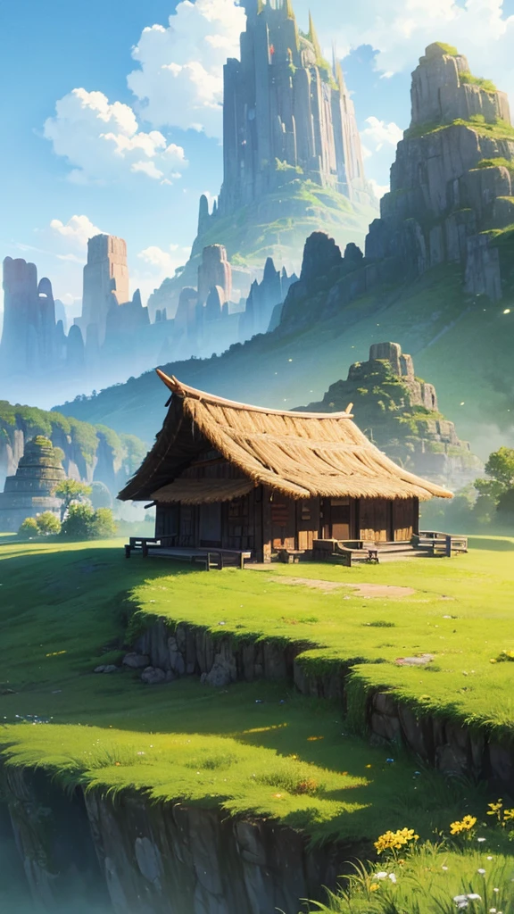 nature, Open Field, High Fantasy, Dark fantasy, Primitive tribal dwellings