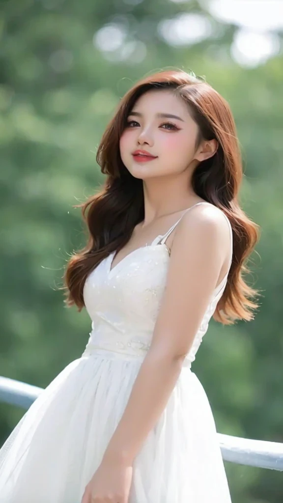 a close up of a woman with long hair wearing a dress, a photorealistic painting by Lü Ji, trending on cg society, computer art, beautiful asian woman, beautiful south korean woman, asian beautiful face