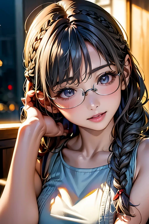 ((Highest quality)),(超High resolution),(Very detailed),(Detailed Description),((The best CG)),(masterpiece),Ultra-detailed art、(Highest quality、8k、32K、masterpiece)、(Realistic)、(Realistic:1.2)、(High resolution)、Very detailed、Very beautiful face and eyes、1 female、((:1.3))、Tight waist、Delicate body、(Highest quality、Attention to detail、Rich skin detail)、(Highest quality、8k、Oil paints:1.2)、Very detailed、(Realistic、Realistic:1.37)、Bright colors、((Light beige stockings:1.5))、
(whole bodyショット)、(Head to Toe)、((Head to Toe))、Sole、whole body、whole body、whole body、whole body、
((Night Park、Night Sky、milky way、firework、打ち上げfirework:1.6、Summer festival))、
(Masterpiece: 1.3)、(Highest quality: 1.3)、(High resolution: 1.3)、(long: 1.3)、(8k:1.3)、Anime Style、
Big Breasts、
1 Girl:1.2、Beautiful girls、Intelligent girl、
((Gray Hair、longヘア、Twin braided bangs:1.2))、
Smile:1.3、Smooth、
((yukata:1.8、Cleavage:0.5))、
alone、
(Glasses)、