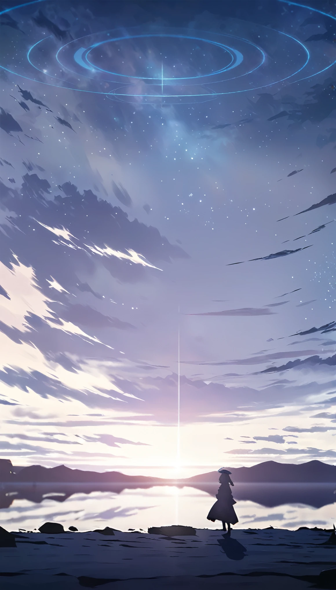 high resolution、４K、　Blue Archives style、A fantastic atmosphere、Blue Archives Illustration、Single image、Facing