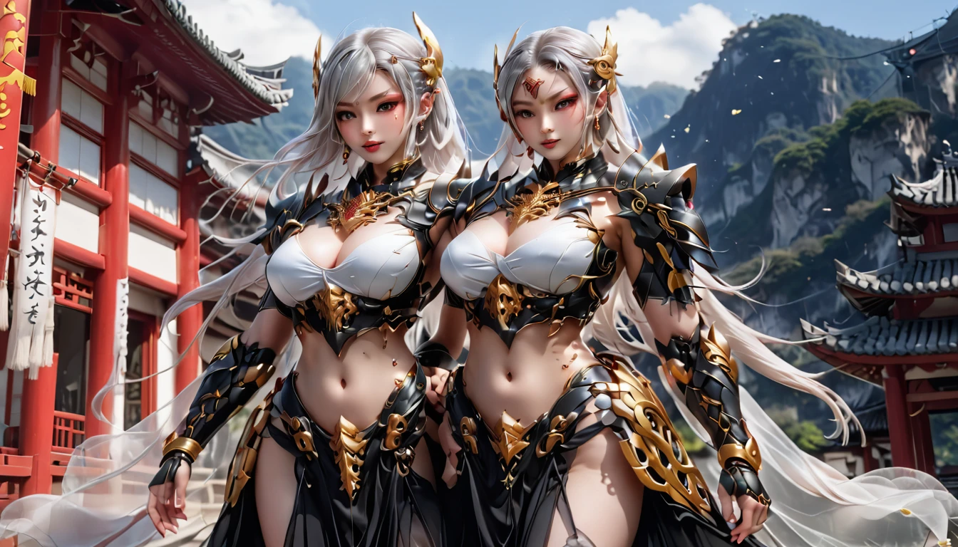 high quality,HD,16K,Sharp Line,1 Girl,fantasy, (Fire Spirits),Pretty Face, Large Breasts, Beautiful legs,In the mountains,Focus Girl,detailed Pretty Face,Detailed clothes,beautiful eyes,Cool,Sexy,Dynamic Angle,穿着华服的神明Strike a pose拍照, Ancient mysterious sexy goddess, Traditional beauty woman, Beautiful female warrior god of war , Beautiful sexy goddess, Gorgeous role-playing, high, Beautiful young girl, Beautiful woman, 华丽Beautiful woman, Complex clothing,Chinese Mystical Aesthetics, Beautiful Asian ancient mysterious girl, Extremely detailed shot of the goddess, Jaw-dropping sexy beauty, Big breasts deep neckline sexy belly button(butt), (bedroom), (Sexy Girls), masterpiece, best quality, Bangs, blush, Chest, clavicle, Eyebrows visible through hair, (Gradient red and gold hair), Jewelry, Long hair,Bright Eyes, ring, (solitary), illustration, fashionable, miss, Strike a pose, background, element, confident, Express, Accessories, majestic, striking, key point, Dynamic poses, ((plump)), (black))Woman in transparent dress,Viewer,(((Full breasts, Keeley University))),Slim waist,(Navel exposed,Bare waist), Long hair, extreme detailed details, 详细的fantasy艺术, Stunning character art, Beautiful and exquisite character art, Beautiful transparent dress, Very detailed, Large Breasts,Chest,Golden ratio figure,Beautiful figure,Ultra wide-angle shooting,Full body shot拍摄,Body close-up,Full body shot,Wearing a pleated tulle skirt,柔和动漫illustration, 柔和的深色background,Fujifilm XT3 Clear focus, f 5.6, High Detail, Clear focus,(Wearing openwork clothing),, (Natural light), (Tempting)translucent, Good velvet quality, Compared, Divine Light,, Silver hair, 天空background, Absolute Strength,Female Shinmei,穿着性感丝绸的Female Shinmei,,Large Breasts,Chest,Golden ratio figure,Beautiful figure,Ultra wide-angle shooting,Full body shot,Body close-up,Full body shot, Wearing a tulle dress, Model shooting style, Large Breasts,饱满Chest,Golden ratio figure,Beautiful figure,(Extremely detailed CG 8k wallpaper unit), The most beautiful artistic photos in the world, , 8K 超HD, ) on the beach,Sexy lazy posture,Sexy seductive expression,best quality,masterpiece,Ultra-high resolution,(Practical:1.4),original photo,Ultra-high resolution