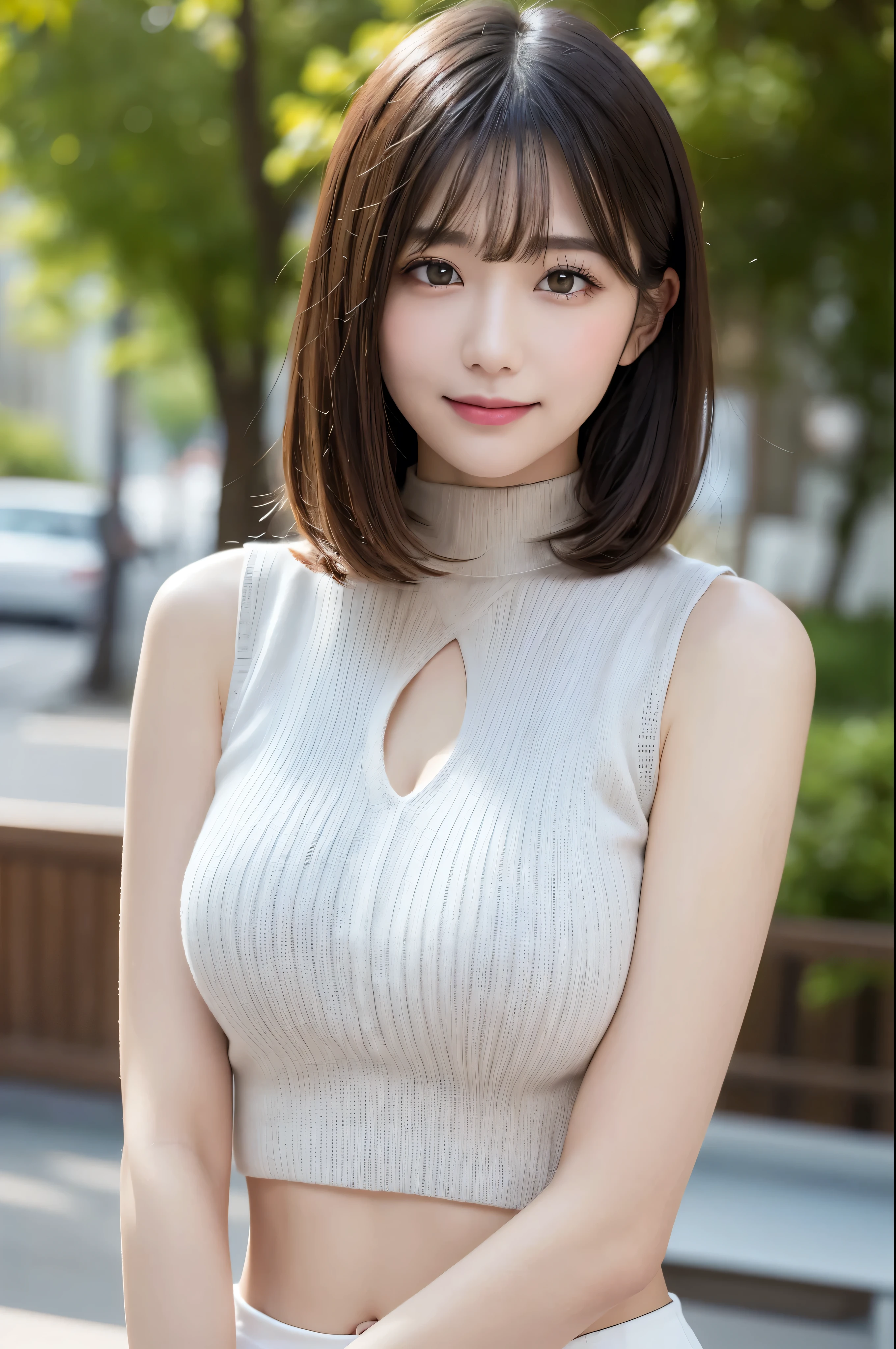 Tabletop, highest quality, shape, Very detailed, finely, High resolution, 8k wallpaper, Perfect dynamic composition, Beautiful and exquisite,Random cute hair,,Natural color lip, Bold sexy pose,smile、20-year-old girl、cute、Looking into the camera,Always blur the background,Perfect and beautiful face,Slim face and figure,Big eyes、Putting on gal makeup,Small face,Shooting from below、smile,Blurred Background,Elegant feminine face、Cyberpunk Fashion、smile、Change pose randomly、Randomly change the shooting angle and position、Flower Field、Cyberpunk Fashion,