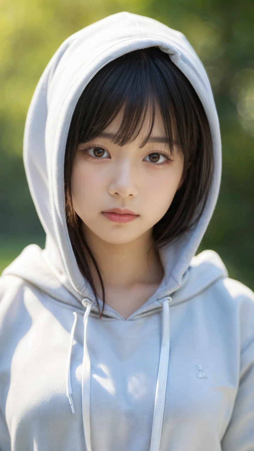 (1 nogizaka girl,RAW Photos,Photorealistic:1.5),(最high quality, high quality,High resolution, 最high quality,ultra High resolutionolution,High resolutionolution,High resolution,超High resolution,Large file size,8k,2k wallpaper,8k wallpaper,high quality texture,wonderful,Very delicate:1.4),one girl, Famous idols of Japan,Beautiful Face,Small face,Absurd,Ridiculous,incredibly Ridiculous,Portraiture,Chest close-up,Blurred Background,(hoodie,No makeup:1.2),Medium skin,Beautiful Skin,Detailed skin,Small Head,Black Hair,Silky Hair,(Japan's Eyes:1.3),Fine grain,Iris,Japanese idol eyes,Japanese Nose,Five fingers,(eyebrow:-0.5),(Particles of light, Lens flare, Luminous Particles: 0.7),View your viewers,Bright lighting,Professional Lighting,girl
