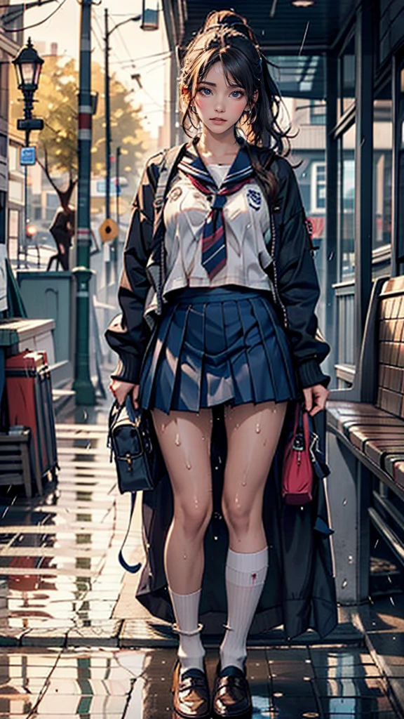(8K, RAW Photos, 最high quality, masterpiece:1.2), high qualityのRAWカラー写真, Professional photo shoot, Cinematic Light, night、Late night、alone, (((young woman, Gal))), (Sharp features), (Small face), (Skin with attention to detail:1.2), clavicle, Cute face, Beautiful appearance, Long eyelashes,Girl Turning Around, smile, (Black Hair, Long straight line), high school student, Red tie, High School Uniform:1.2, Black jacket, Open jacket, Jacket cuff buttons, White shirt, Check skirt, night Park, Birds chirping, Embarrassing, sad, Artistic painting,Attractive thighs, loose socks:1.2, sneakers:1.2, (Very fine touch:1.2), (Watery eye), sad雰囲気, Oil painting style, Dark colors, (Are standing:1.5, lean on a tree, Full body portrait), Smooth texture, Gazing Eyes, Beautiful Skin, Shiny skin, ((Perfect Fingers, Five Fingers, Anatomically correct)), Background Blur, high quality, Surreal, ((Very detailed, photo shoot)),(Cover your eyes with your right hand、Left hand grabs skirt),,(((Skirt flip、Sexy panties)))、blush、(Many passersby)、Embarrassing、They hesitate、Look down、orgasm、avert your eyes、Full Body Shot、((Hide your face with one hand))