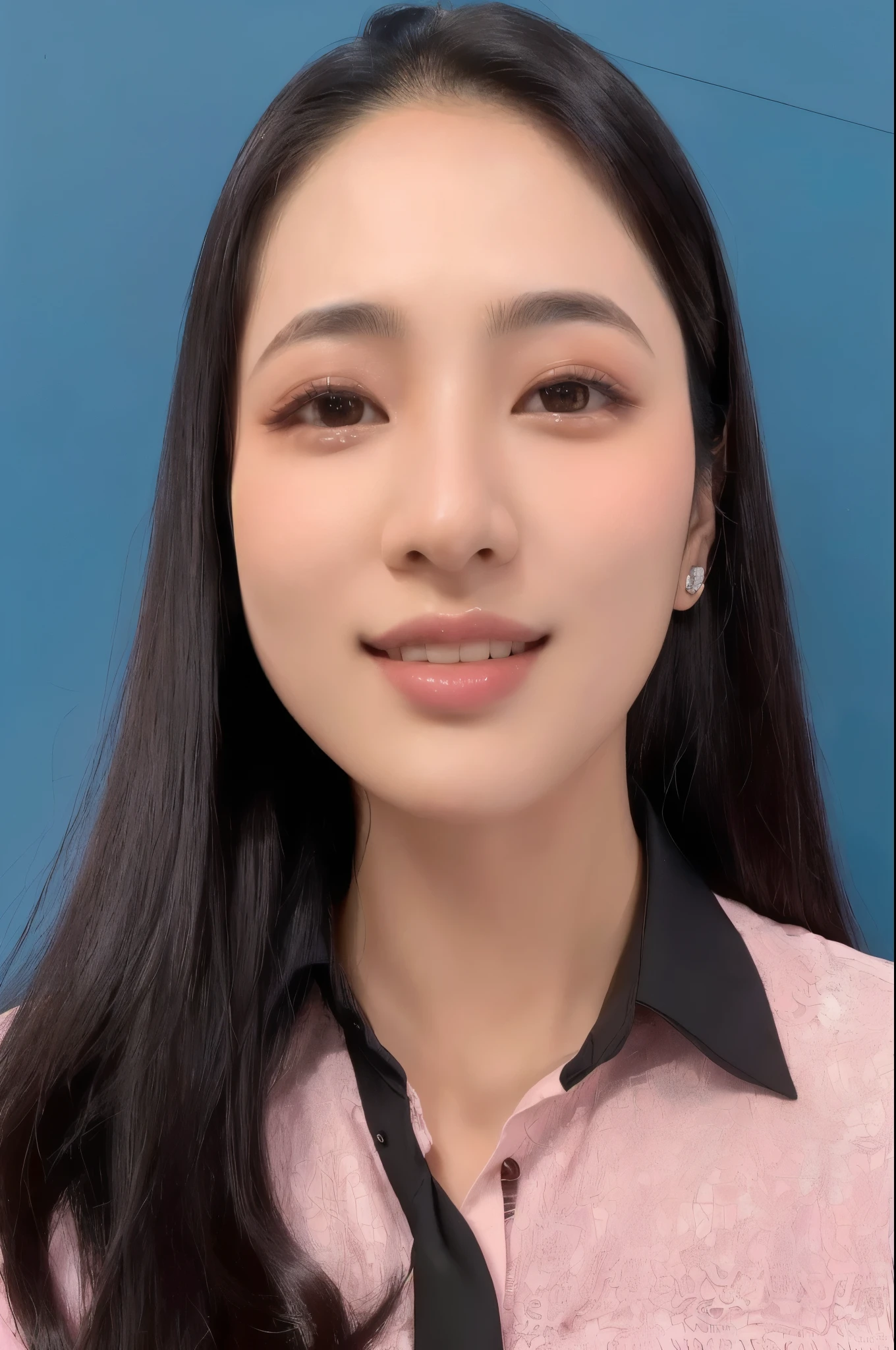 Arabian woman with long dark hair wearing a pink shirt and black tie, Louise Chan, HeadshotProfile picture, 8K Selfie, Jaeyoung Nam, Professional Profile Photo, Gemma Chen, Wenfei Ye, Kim Tae-jun, Chen Xintong, Liu Chengyou, Gombi, Choi Hong-hwa, Yanjun Chent, Yunling, Leslie Cheung