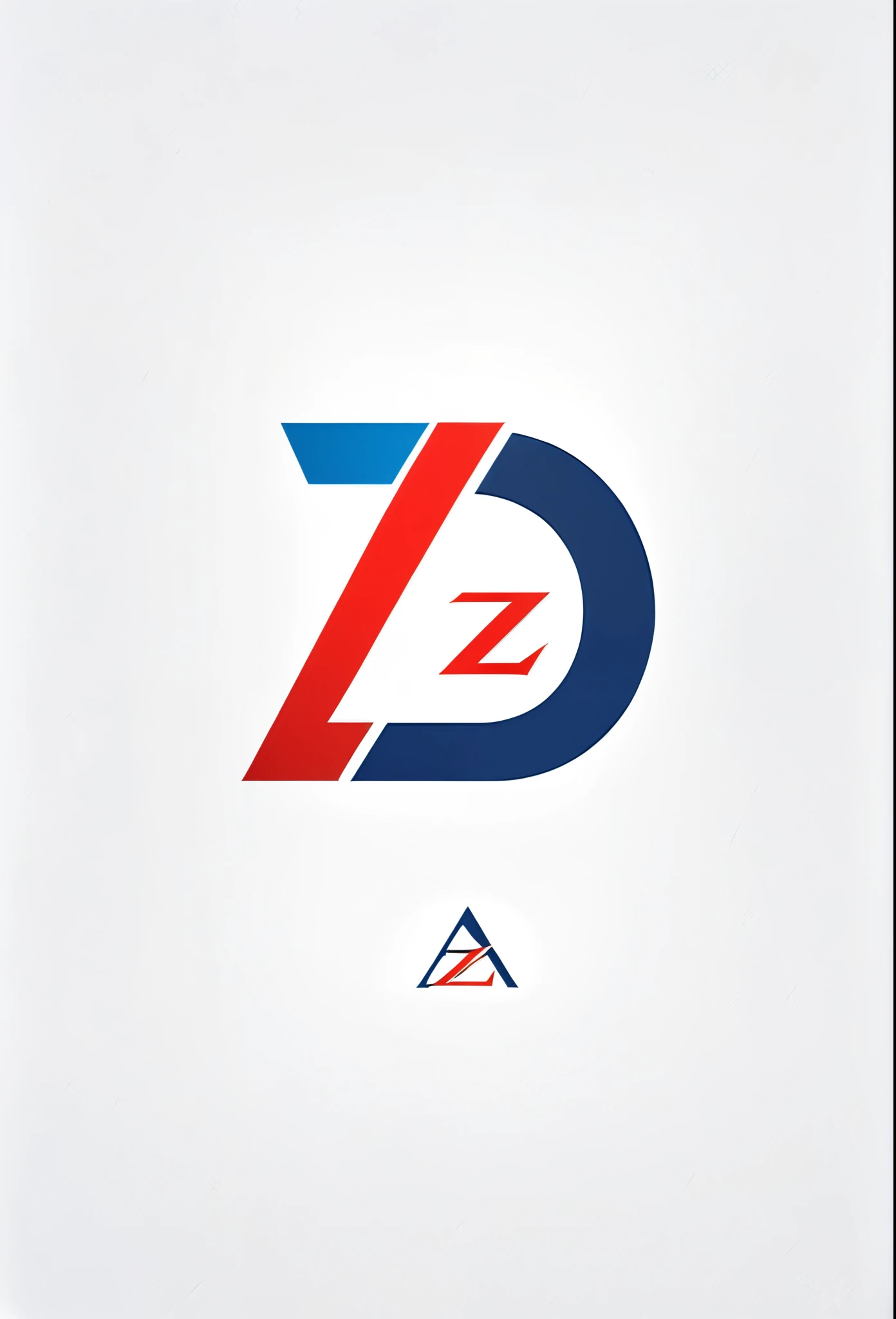 Design a game company logo with the letter Z and a cartoon pig head,logo with a single stroke of flower French apparel brand The logo is mainly White and stylish, Add blue, White, And it is very cool with red as embellishment、Chic、Modern design white background